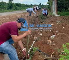 Hoàn thành đo đất cho doanh nghiệp tại xã Bình Khánh