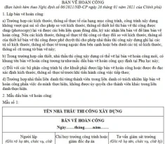 Mẫu bản vẽ hoàn công mới nhất theo quy định 