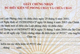 Thủ tục và chi phí xin giấy phép PCCC hộ kinh doanh hiện hành