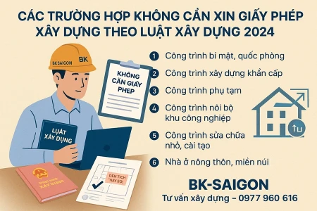 Các Trường Hợp Không Cần Xin Giấy Phép Xây Dựng Theo Luật Xây Dựng 2024