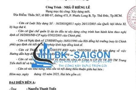 Thủ tục xin cấp phép xây dựng nhà ở riêng lẻ nhanh chóng