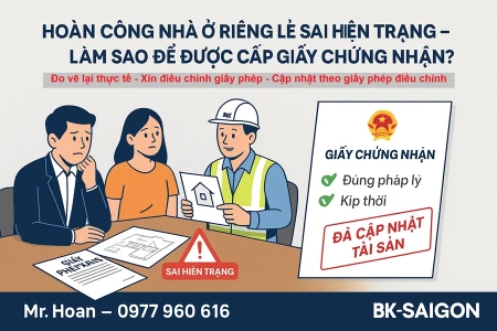 Chi Phí Hoàn Công Nhà Ở Riêng Lẻ Sai Hiện Trạng – Cập Nhật 2025