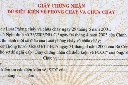 Thủ tục và chi phí xin giấy phép PCCC hộ kinh doanh hiện hành