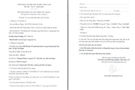 Hồ sơ xin giấy phép xây dựng đầy đủ nhất tại BK-SAIGON