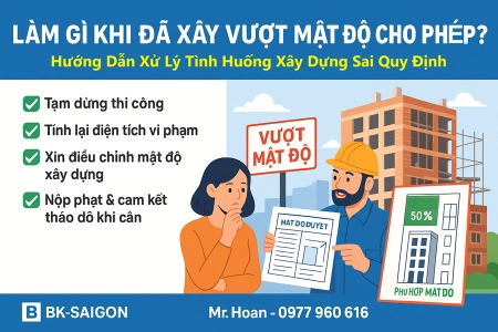 Làm Gì Khi Đã Xây Vượt Mật Độ Cho Phép? Hướng Dẫn Xử Lý Tình Huống Xây Dựng Sai Quy Định