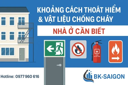 Quy định về khoảng cách thoát hiểm, vật liệu chống cháy trong nhà ở riêng lẻ