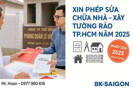Thủ Tục Xin Phép Xây Dựng Tường Rào, Sửa Chữa Nhà Cũ Tại TP.HCM – Cập Nhật Mới Nhất 2025