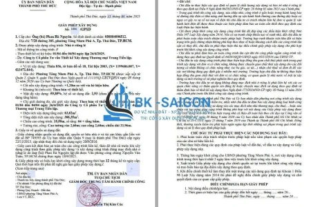 Xin giấy phép xây dựng phường An Phú Đông, TPHCM trọn gói