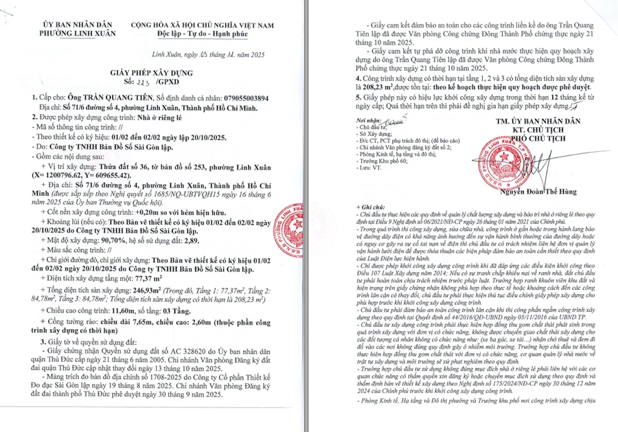 Cấp phép xây dựng phường Linh Xuân nhanh chóng, đúng quy định