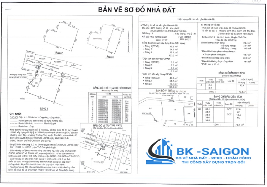 Bản vẽ hiên trrangj nhà đất phường Bình Trưng