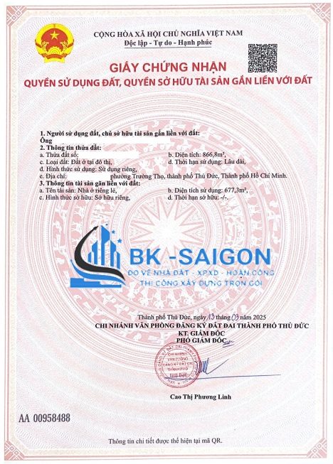Mẫu giấy chứng nhận QSĐ
