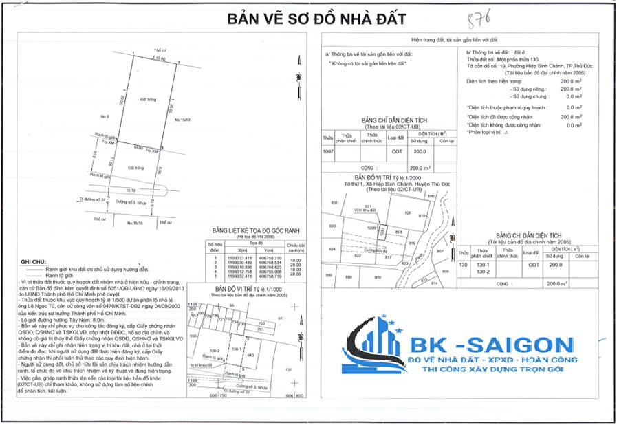 Đo vẽ hiện trạng cắm mốc ranh tại TP. Thủ Đức