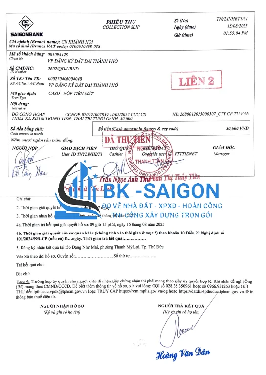 Dịch vụ hoàn công nhà ở Quận 1, TP.HCM - BK-SAIGON-