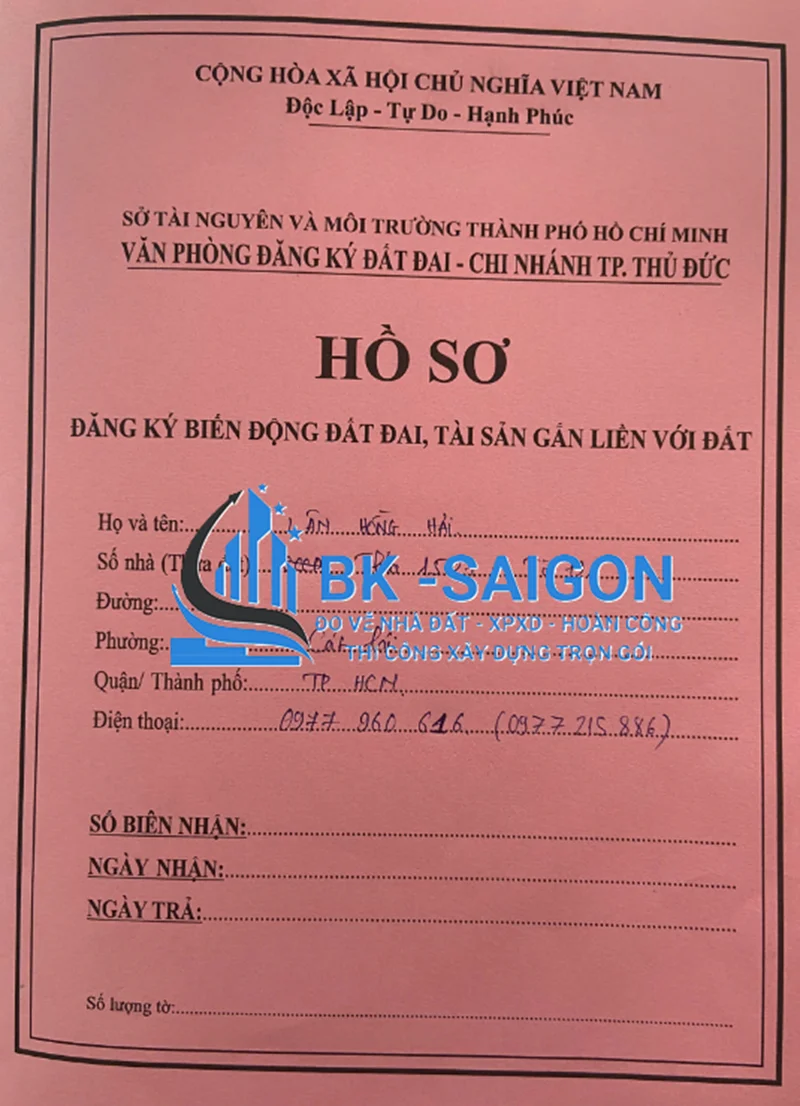 Thủ tục hoàn công nhà ở Thủ Đức - BK-SAIGON - 0977960616
