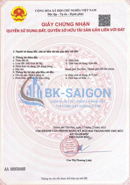 xin giấy phép xây dựng Phường Thủ Đức