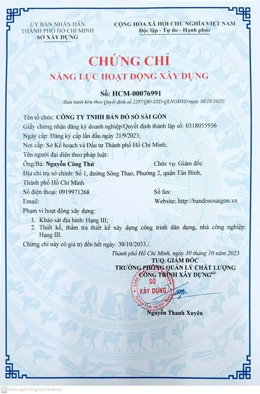 Xin giấy phép xây dựng Phường Bình Trưng