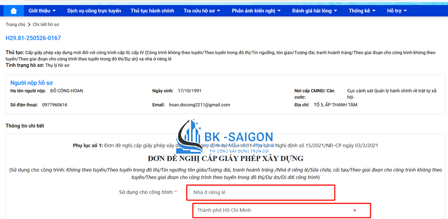Xin giấy phép xây dựng Phường Cát Lái