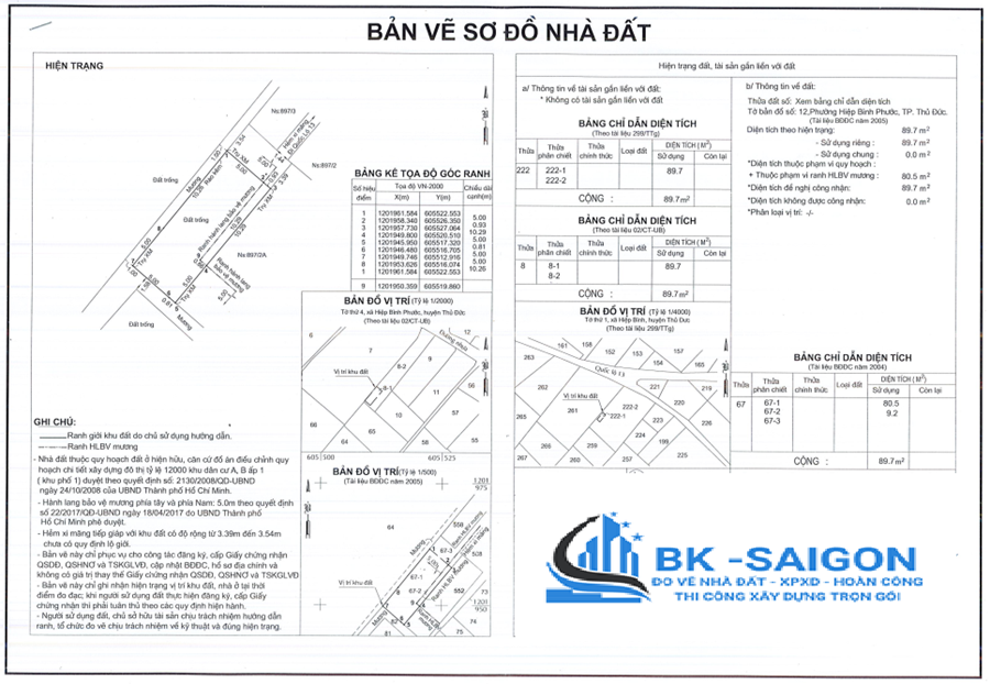 đo vẽ hoàn công nhà ở Phường Long Phước