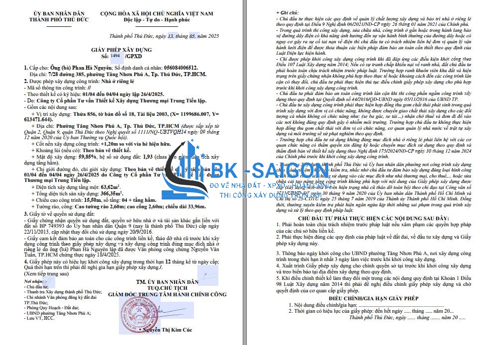 Xin giấy phép xây dựng