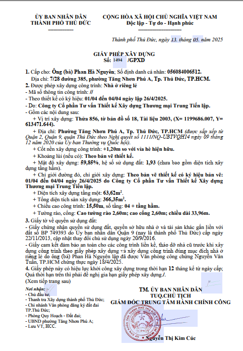Xin giấy phép xây dựng