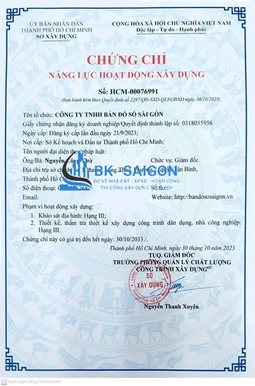 Xin giấy phép xây dựng quận Tân Phú