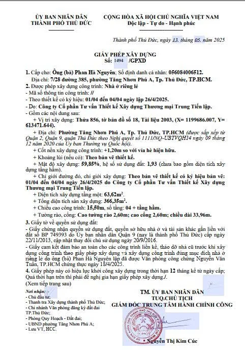 hồ sơ xin giấy phép sửa chữa nhà TPHCM