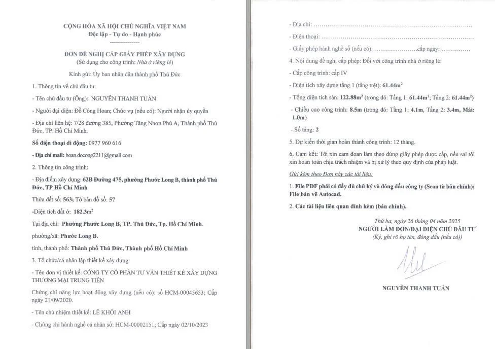 giấy phép xây dựng tạm có được hoàn công không