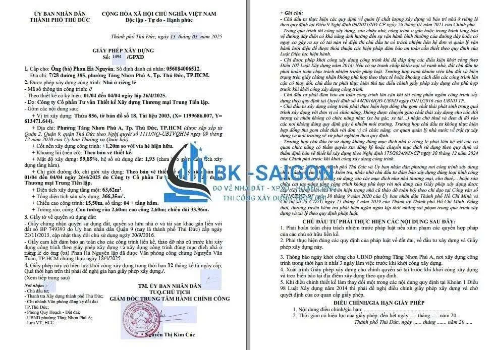 Cấp phép xây dựng Quận Gò Vấp, TpHCM