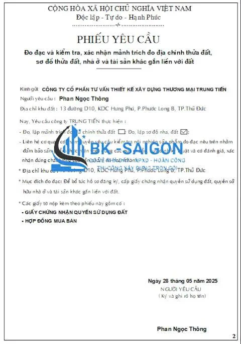 đơn vị đo đạc địa chính TP.HCM