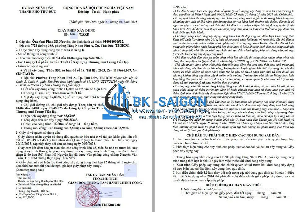 chi phí hoàn công nhà cấp 4