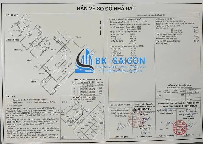 Chi phí hoàn công nhà ở riêng lẻ