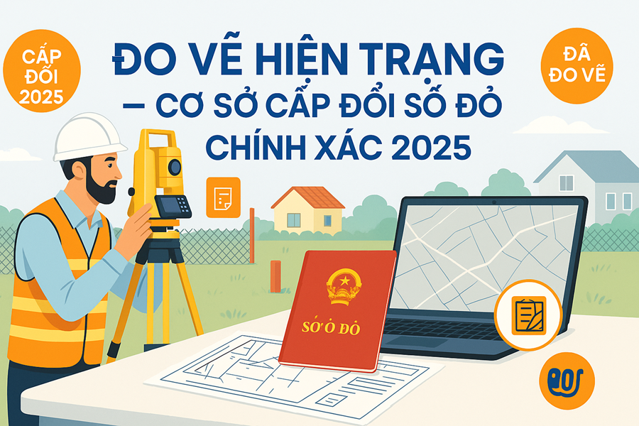 Đo Vẽ Hiện Trạng Nhà Đất Phục Vụ Công Tác Cấp Đổi Giấy Chứng Nhận 