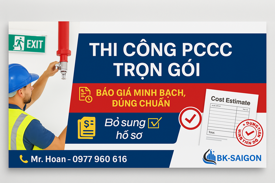 Báo giá thi công trọn gói hệ thống PCCC
