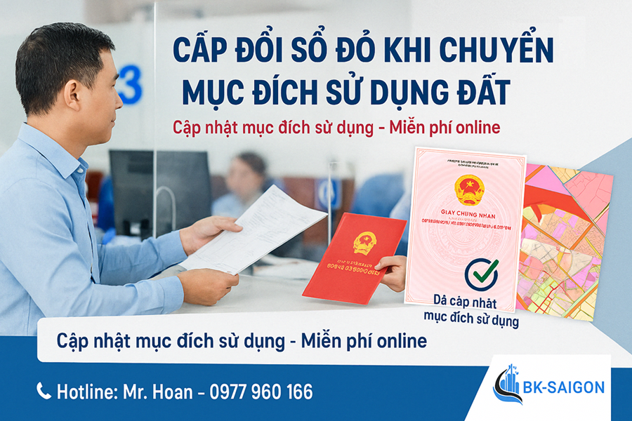 Các Bước Cấp Đổi Sổ Đỏ Khi Có Sự Thay Đổi Mục Đích Sử Dụng Đất 