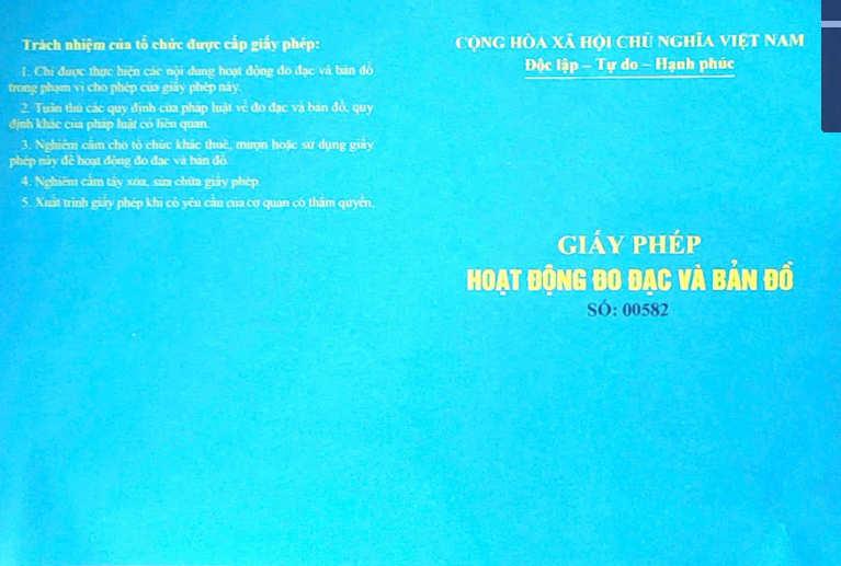 Chứng chỉ năng lục đo đạc bản đồ
