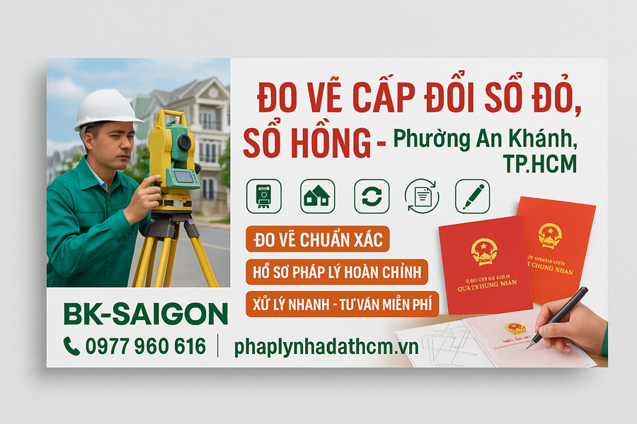 Dịch Vụ Đo Vẽ Cấp Đổi Sổ Đỏ, Sổ Hồng Tại Phường An Khánh, TP. HCM