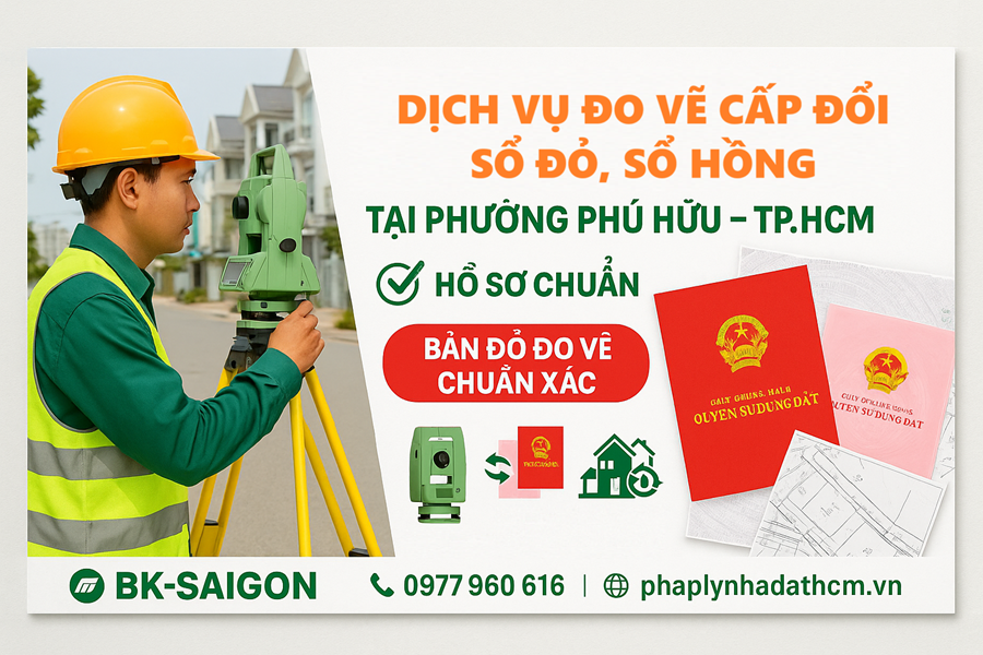 Dịch Vụ Đo Vẽ Cấp Đổi Sổ Đỏ, Sổ Hồng Phường Phú Hữu, TP. Thủ Đức