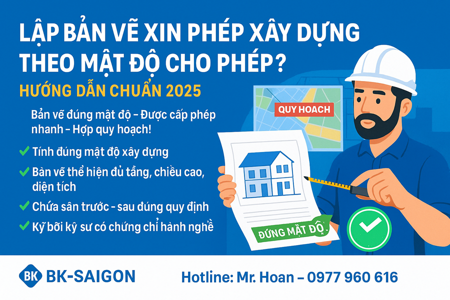 Lập Bản Vẽ Xin Phép Xây Dựng Theo Mật Độ Cho Phép 