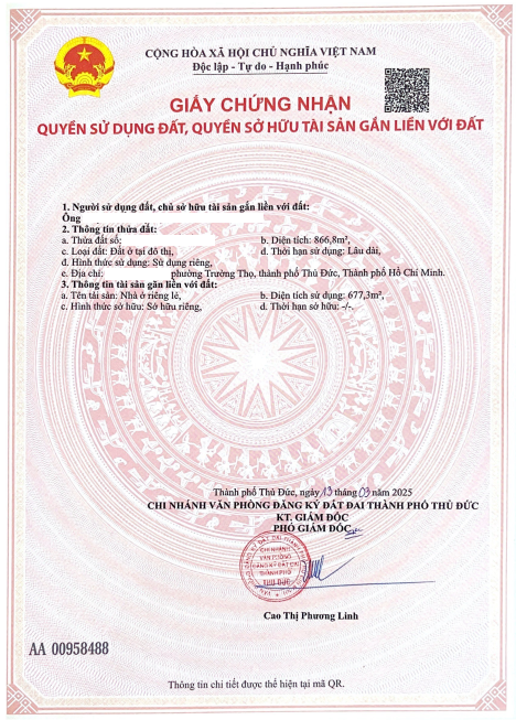 Mấu giấy chứng nhận sau khi cấp đổi