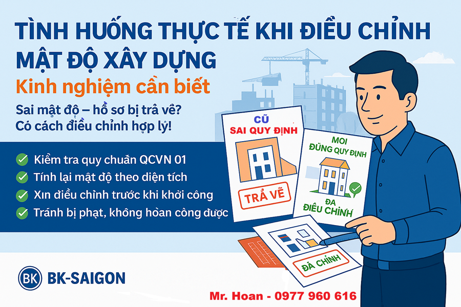 Tình Huống Thực Tế Khi Xin Điều Chỉnh Mật Độ Xây Dựng 