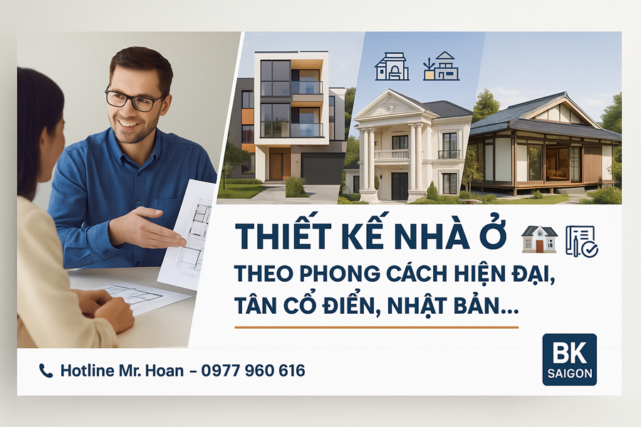 Thiết Kế Nhà Ở Theo Phong Cách Hiện Đại, Tân Cổ Điển, Nhật Bản