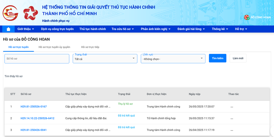 Trang chủ dịch vụ công