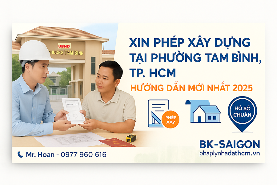 Xin phép xây dựng phường Tam Bình, Tp. Hồ Chí Minh