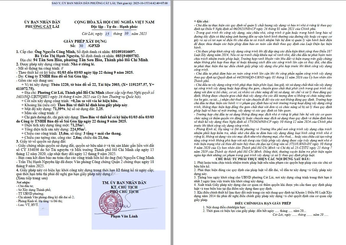 Công Ty Xin Giấy Phép Xây Dựng Thủ Đức