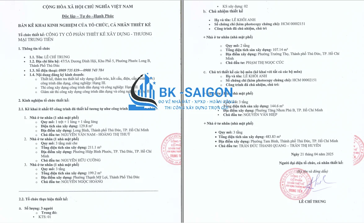 Dịch vụ xin giấy phép xây dựng Quận 2, TP.HCM