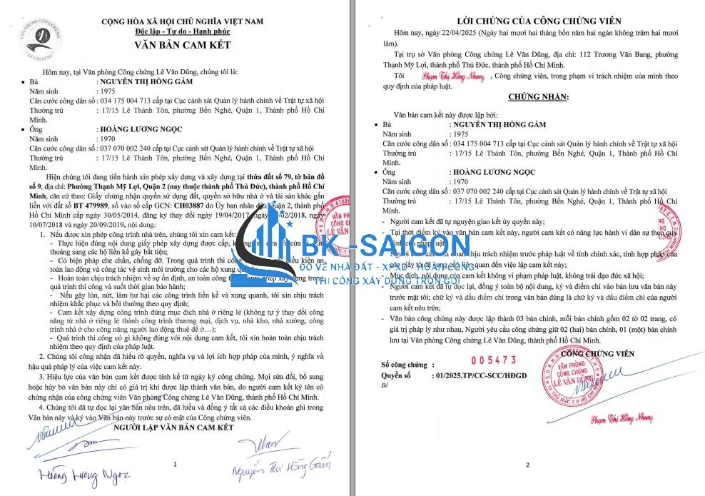 BK-Saigon nhà thầu xin giấy phép xây dựng TP. Thủ Đức uy tín, trọn gói