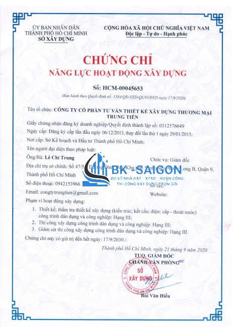 Dịch vụ xây nhà trọn gói phường Tăng Nhơn Phú, Tp.HCM