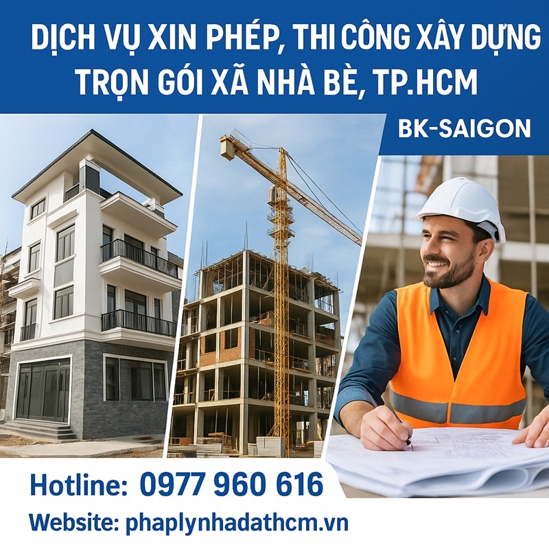 Dịch Vụ Xin Phép, Thi Công Xây Dựng Trọn Gói Xã Nhà Bè, TP.HCM