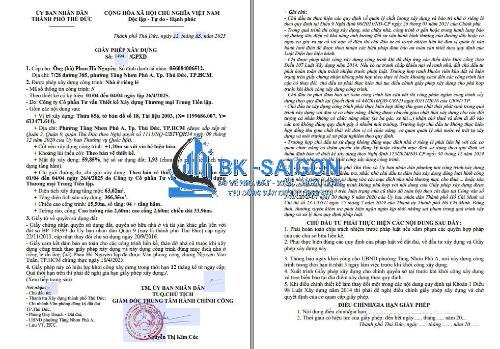 DỊCH VỤ XIN GIẤY PHÉP PHƯỜNG BÌNH THỌ, TP. THỦ ĐỨC